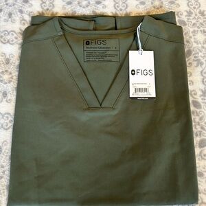 FIGS Technical Collection Casma Three-Pocket Scrub Top Sz S V-Neck